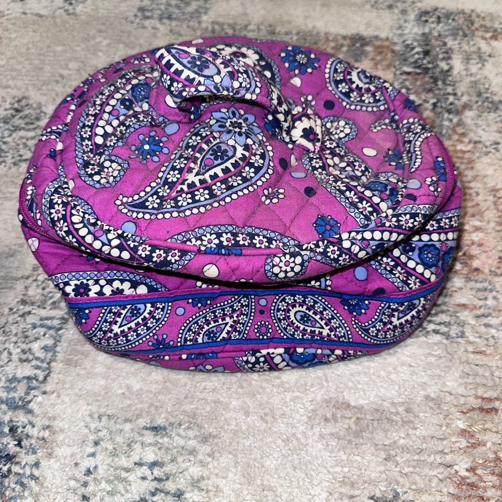 Vera Bradley Quilted Purple Travel Cosmetic Bag